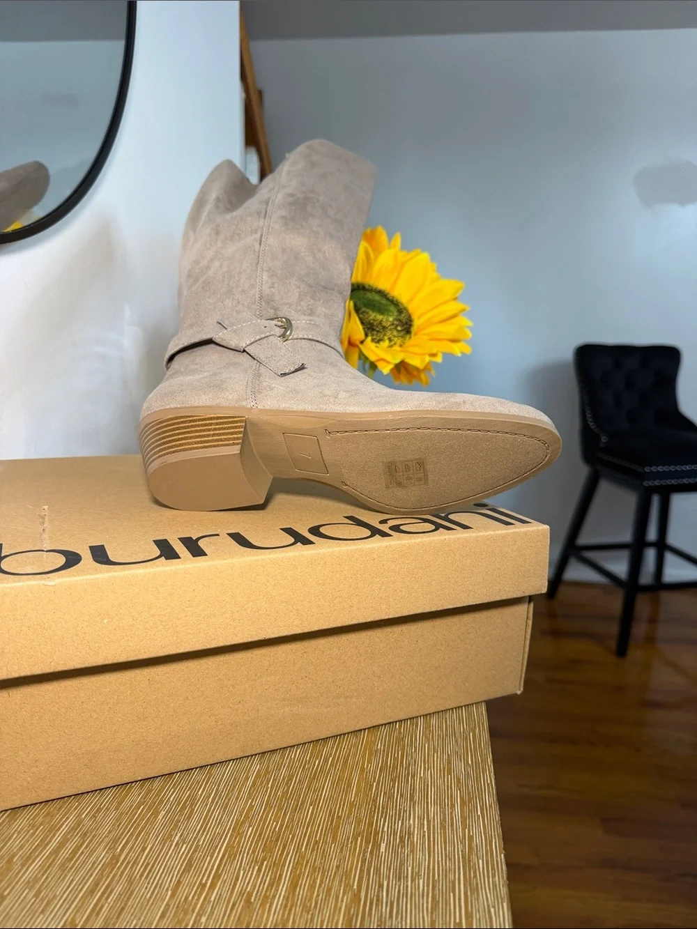 Women's Tall Taupe Suede Boots